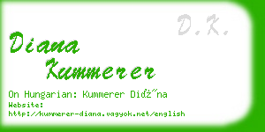 diana kummerer business card